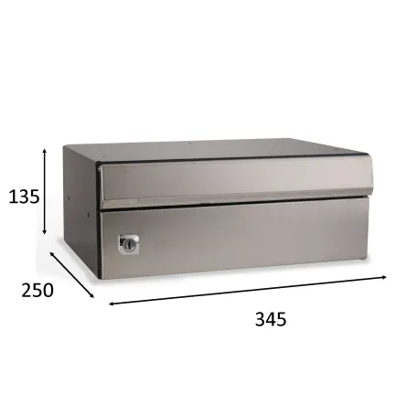 BUZON DUOMO HORIZONTAL 345X250 ACERO INOXIDABLE SATINADO
